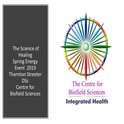 The science of healing, Dr Thornton Streeter for Spring Energy Event NY 2019