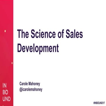 The science of sales development
