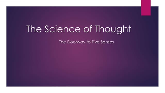 The science of thought