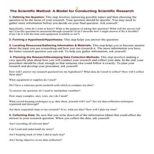 The scientific method