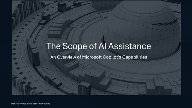 The Scope of AI Assistance - An Overview of AI Assitance capabilities