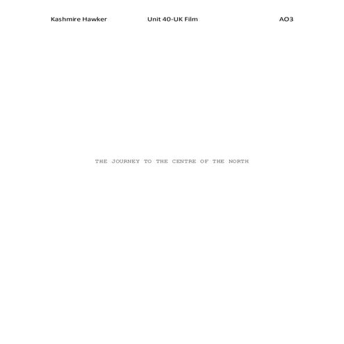 Unit 40 - AO3; The Script: OCR Cambridge TEC in Media Level 3