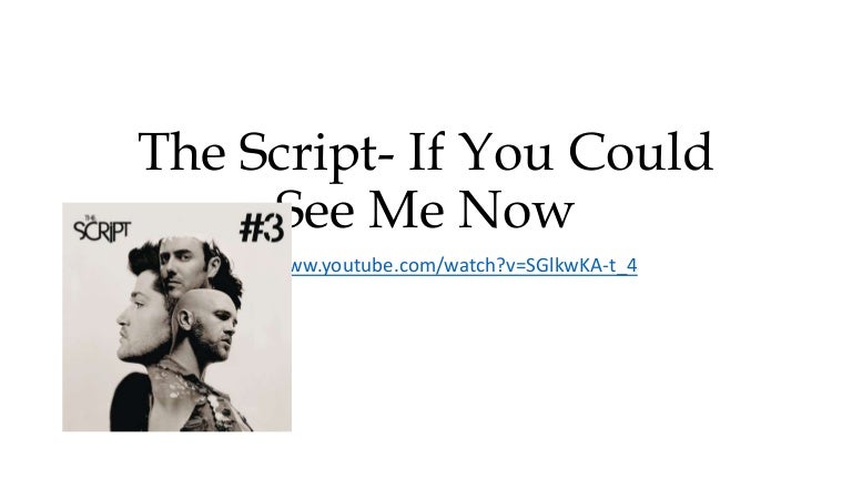 The Script- If You Could See Me Now: Analysis