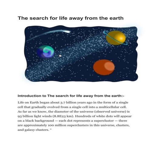 The search for life away from the earth.docx