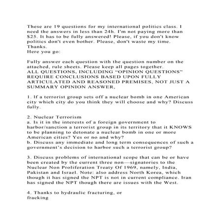 These are 19 questions for my international politics class. I need t.docx