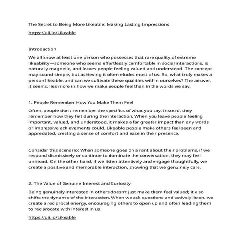 How to be more Attractive and Approachable