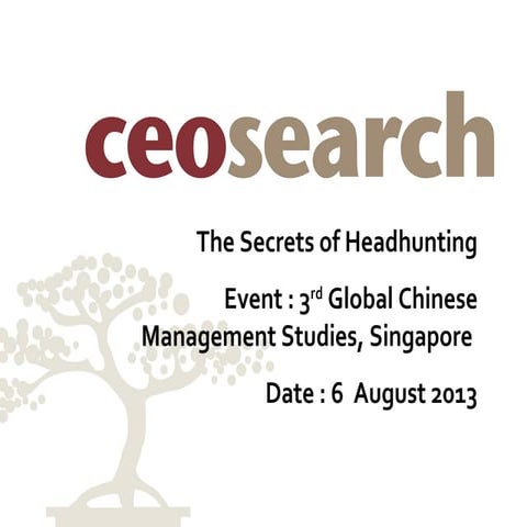 The secret of headhunting 1