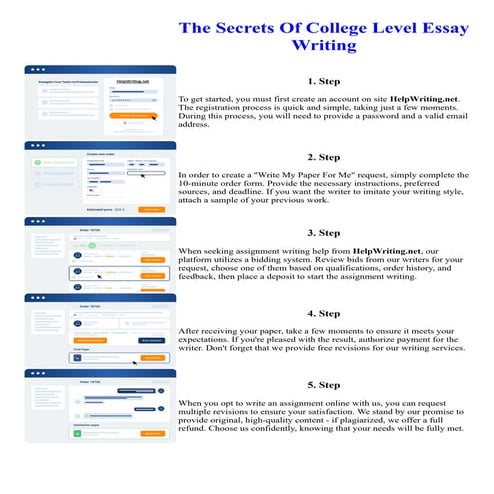 The Secrets Of College Level Essay Writing