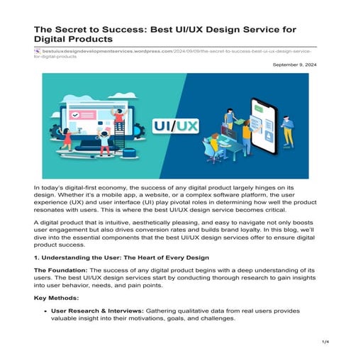 The Secret to Success Best UIUX Design Service for DigitalnbspProducts.pdf
