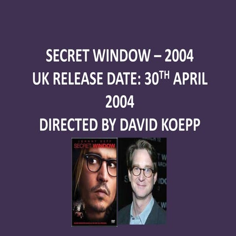The Secret Window by David Koepp