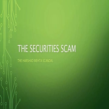 The Securities scam