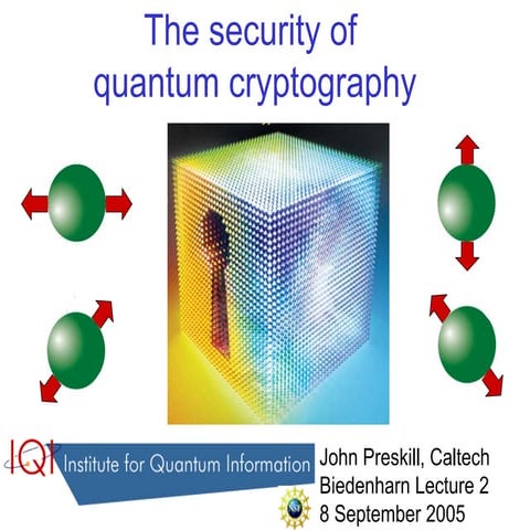 The security of quantum cryptography