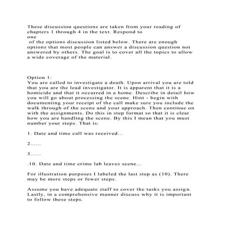 These discussion questions are taken from your reading of chapters 1.docx