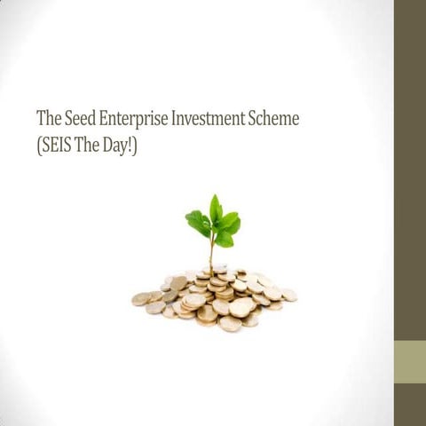 The Seed Enterprise Investment Scheme: SEIS the day!