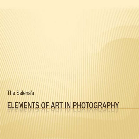 Elements of Photography | PPTX