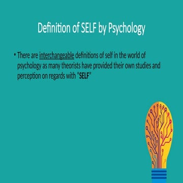 The Self as Cognitive Construct Presentation pptx