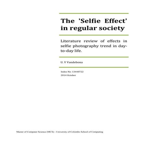 The 'selfie effect' in regular society