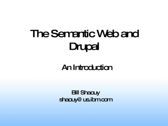 The Semantic Web An Introduction