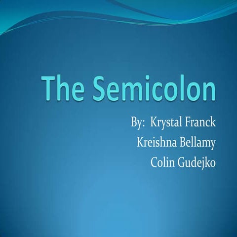 The semicolon final one
