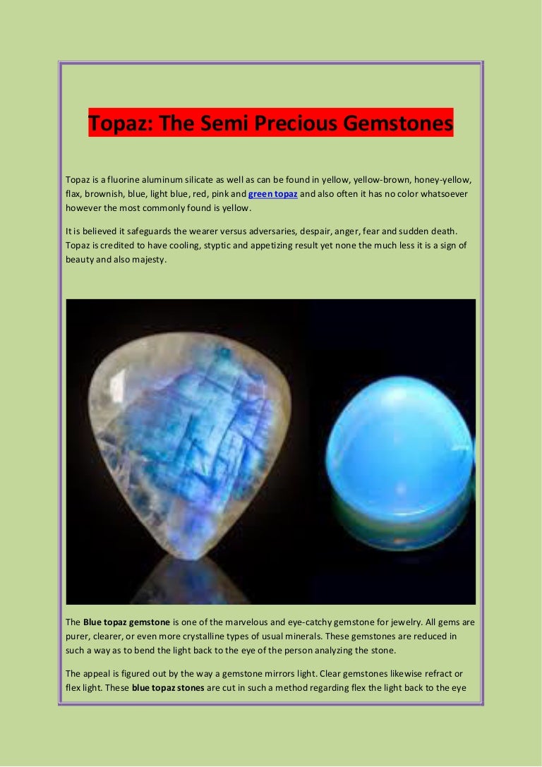 types of clear gemstones