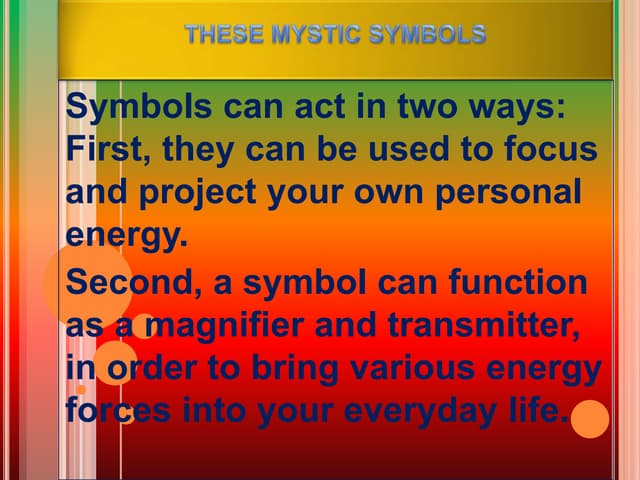 These mystic symbols