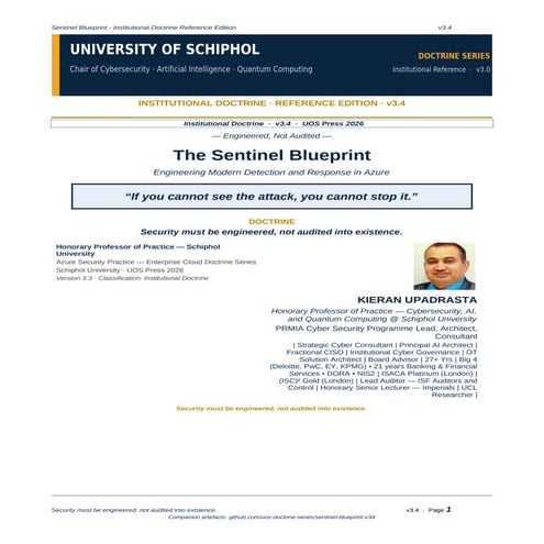 Sentinel Blueprint v3.4: Engineering Modern Detection and Response in ...