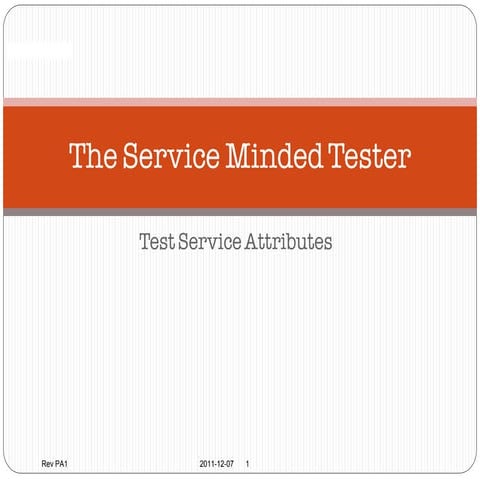 The service minded tester