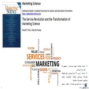 The Service Revolution and the Transformation of Marketing Science
