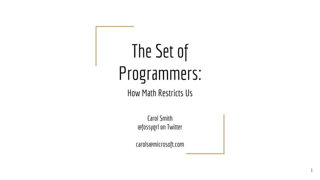 The Set of Programmers: How Math Restricts Us