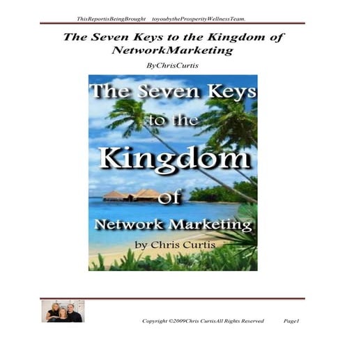 The seven keys to the kingdom of network marketing | PDF