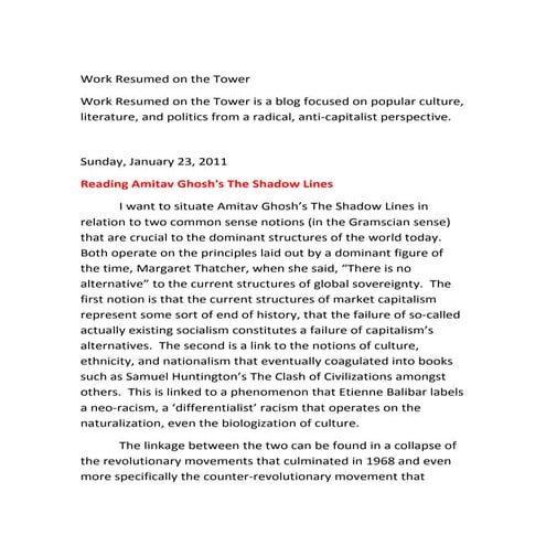 The shadow lines by  sameer