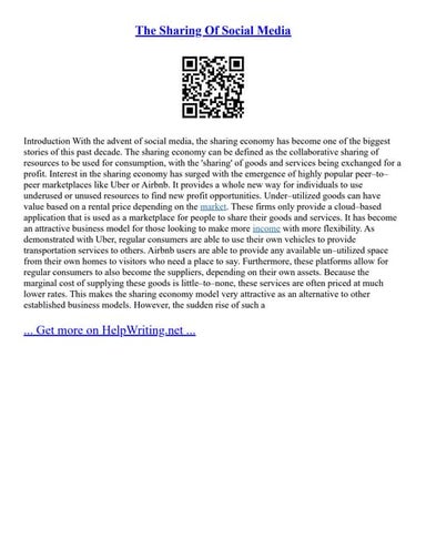 The Sharing Of Social Media