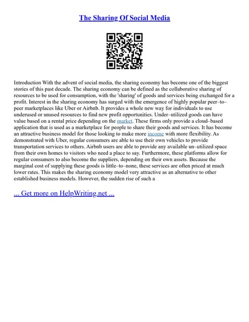 The Sharing Of Social Media