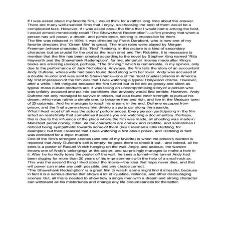 The shawshank redemption review