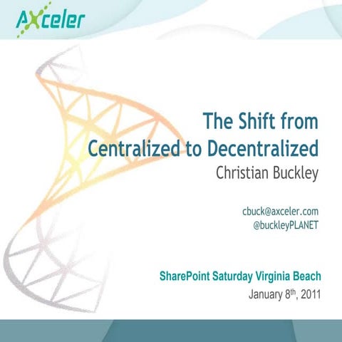 The Shift from Centralized to Decentralized #SPSVB