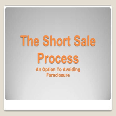 Struggling Homeowner Short Sale Process | PDF