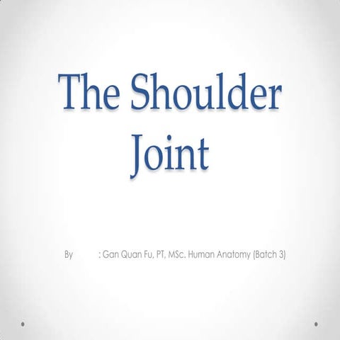 The shoulder joint
