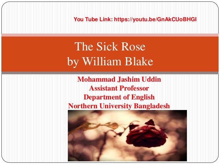 The sick rose by william blake