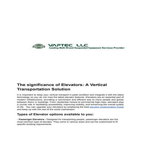 Elevator Service.ppt