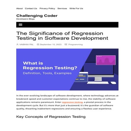 The Significance of Regression Testing in Software Development.pdf