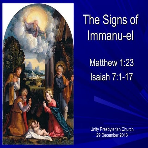 The Signs of Immanuel