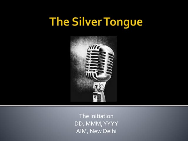 Public Speaking Club Presentation (It never took off)