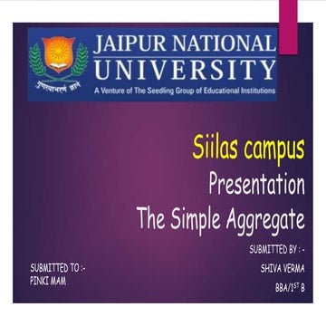 The simple aggregate