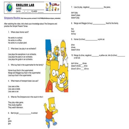 The Simpsons Quiz | DOC