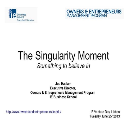 The Singularity Moment - Something to believe in