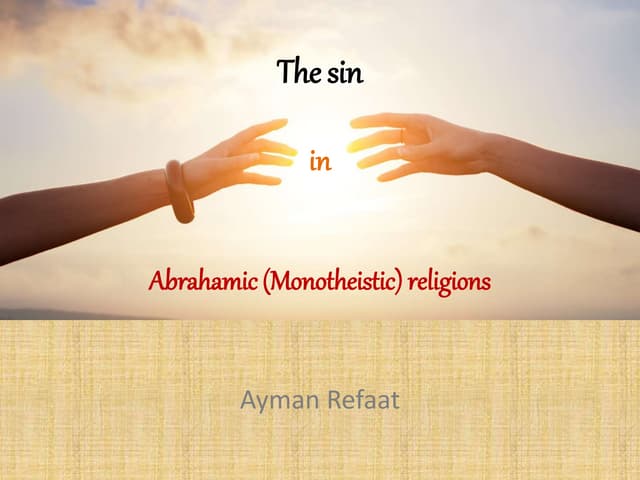 The sin in Abrahamic (monotheistic) religions
