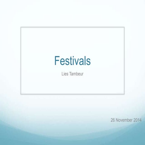 CHI thesis 2014-2015: Festivals