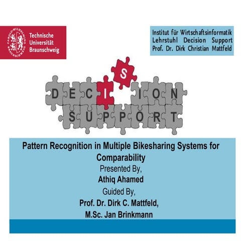 Pattern Recognition in Multiple Bike sharing Systems for comparability