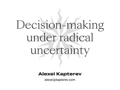 Moral Decision-Making under Radical Uncertainty