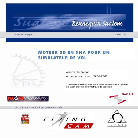 B.Sc Thesis: Moteur 3D en XNA pour un simulateur de vol